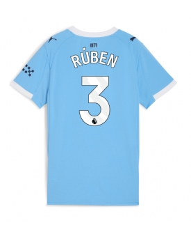 Billige Fotballdrakt Manchester City Ruben Dias #3 Replika Hjemmedrakt Dame 2025-26 Kortermet
